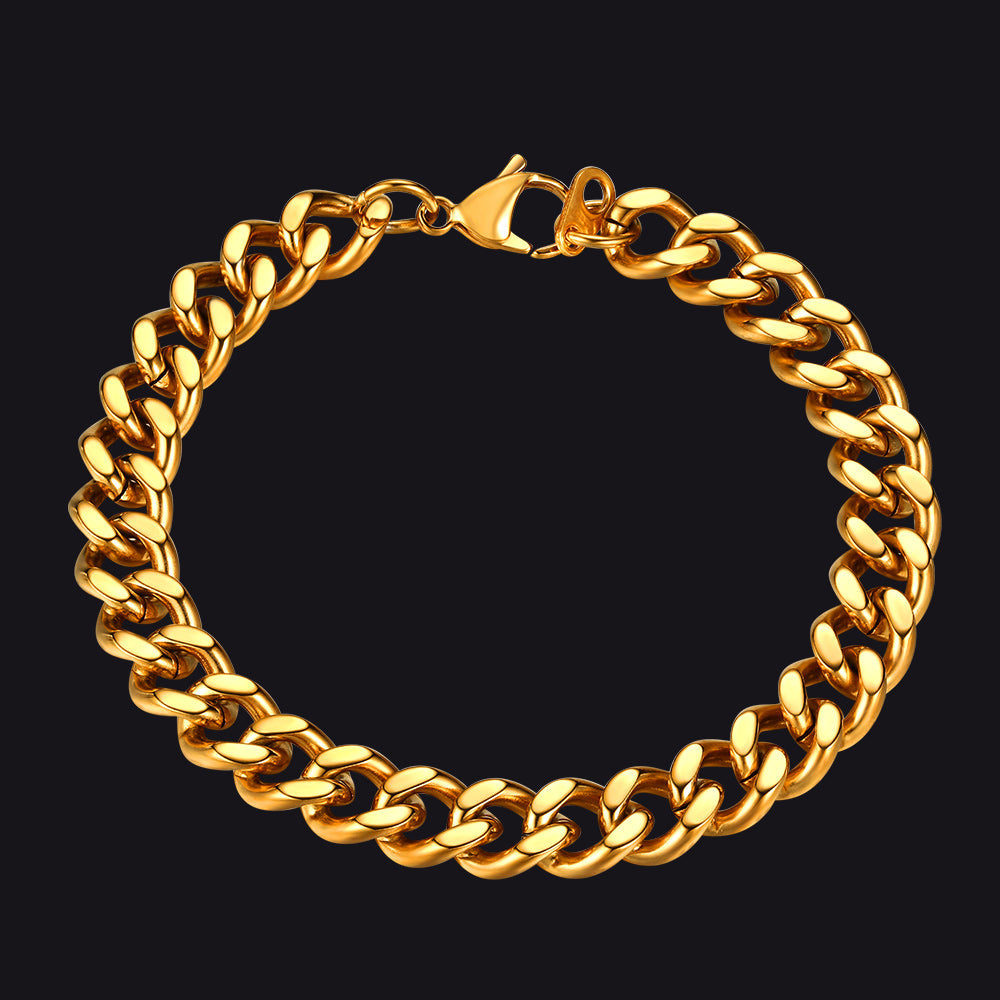 Thick Cuban Chain Link Bracelet for 5/7/9/12mm Width