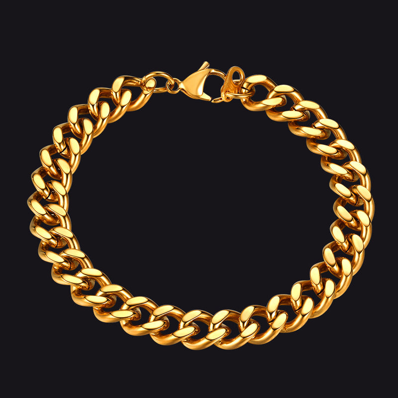 Thick Cuban Chain Link Bracelet for 5/7/9/12mm Width
