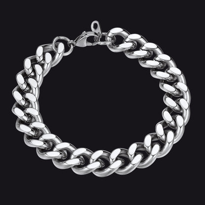 Thick Cuban Chain Link Bracelet for 5/7/9/12mm Width