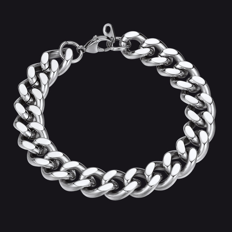 Thick Cuban Chain Link Bracelet for 5/7/9/12mm Width