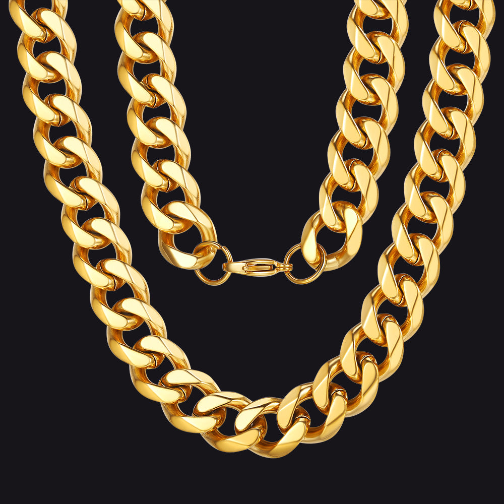 Chunky Miami Curb Cuban Link Chain Necklace for