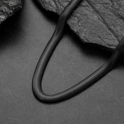8mm Snake Chain Link Necklace Set for