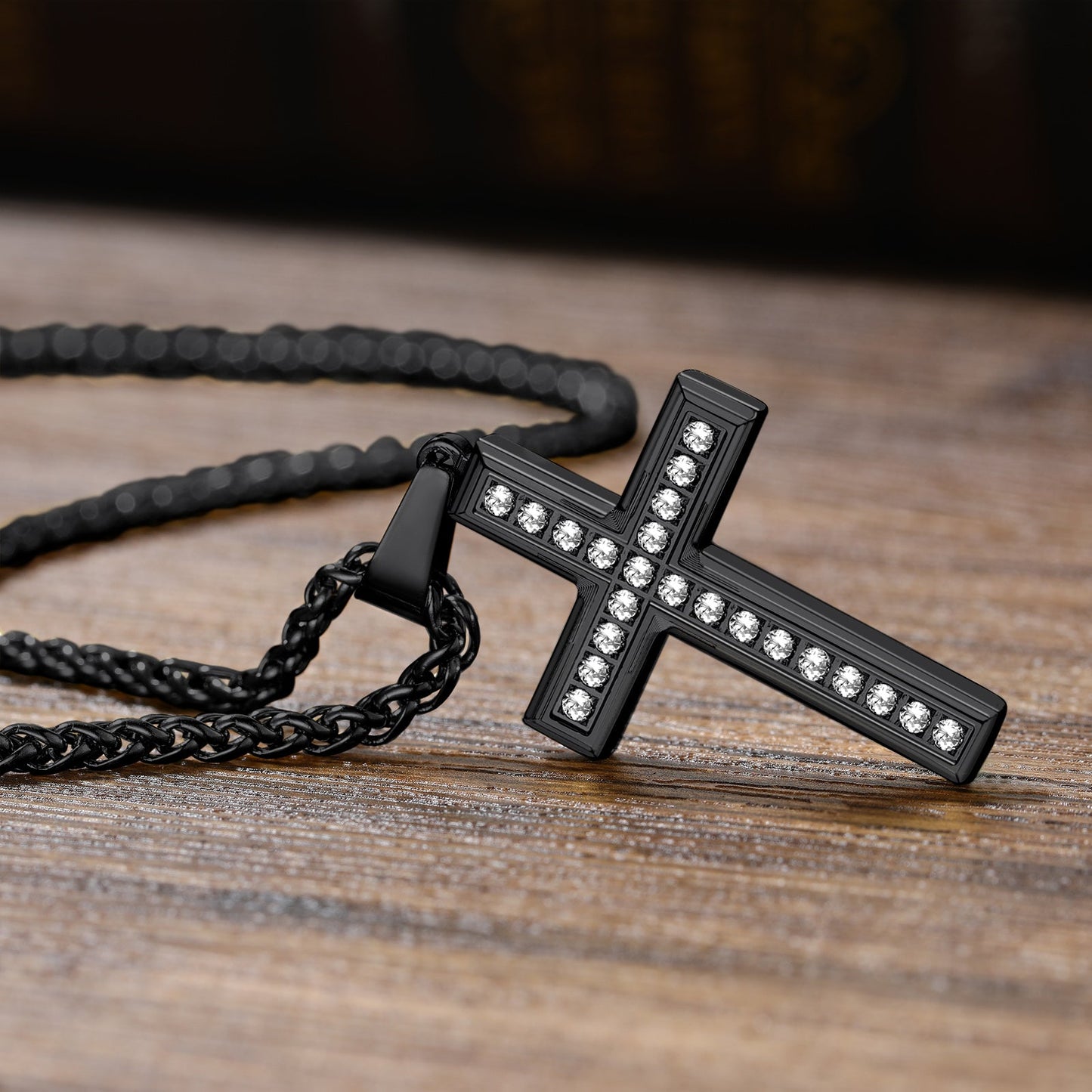 Diamond Cross Pendant Necklace for