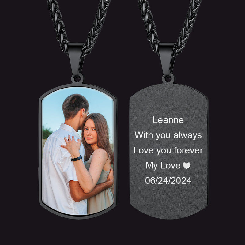 Custom Photo Dog Tag Necklace With Picture for