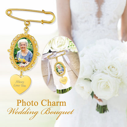 Customized Memorial Picture Charms Brooch Pins for Wedding