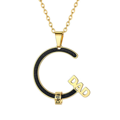 Personalized 1-5 Names Beads Necklace for Dad