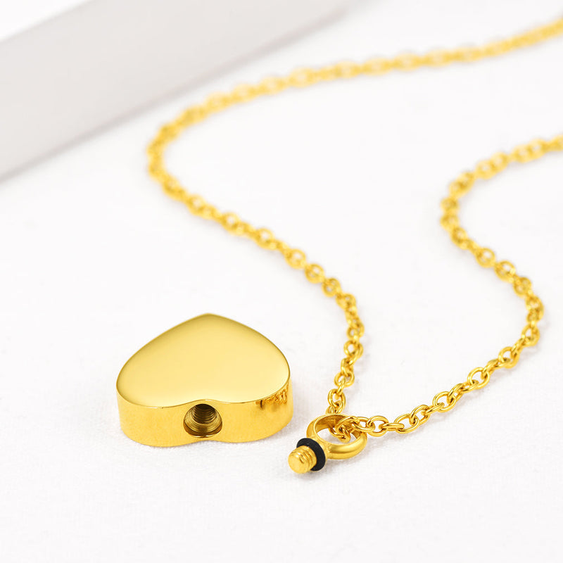 Customized Heart Urn Necklace for Ashes Cremation Jewelry