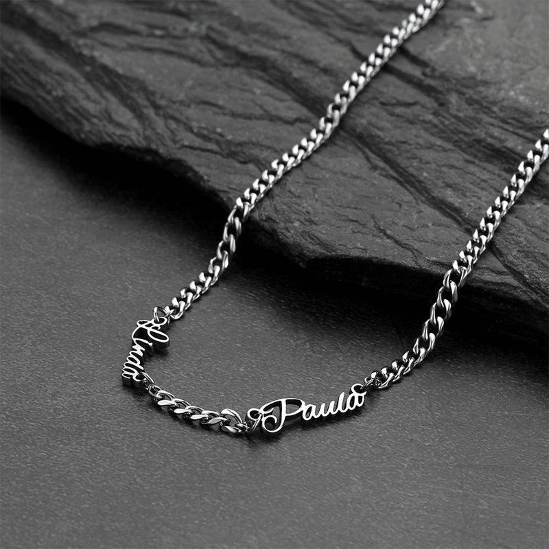 Customized Name Necklace With Cuban Link Chain for