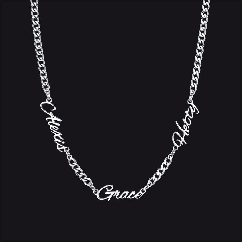 Customized Name Necklace With Cuban Link Chain for