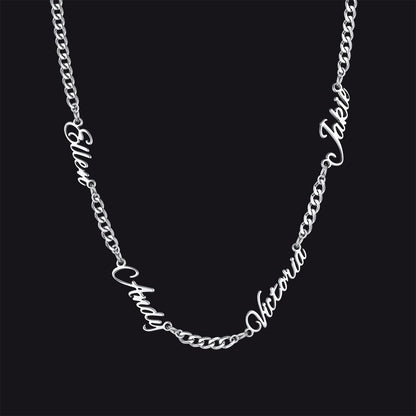 Customized Name Necklace With Cuban Link Chain for