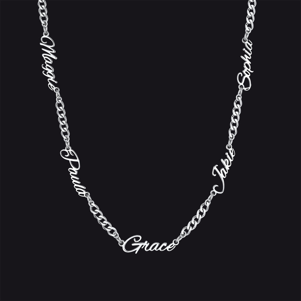 Customized Name Necklace With Cuban Link Chain for
