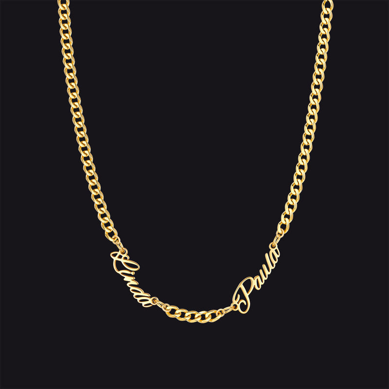 Customized Name Necklace With Cuban Link Chain for