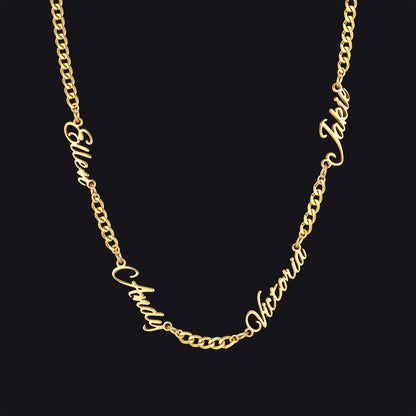 Customized Name Necklace With Cuban Link Chain for