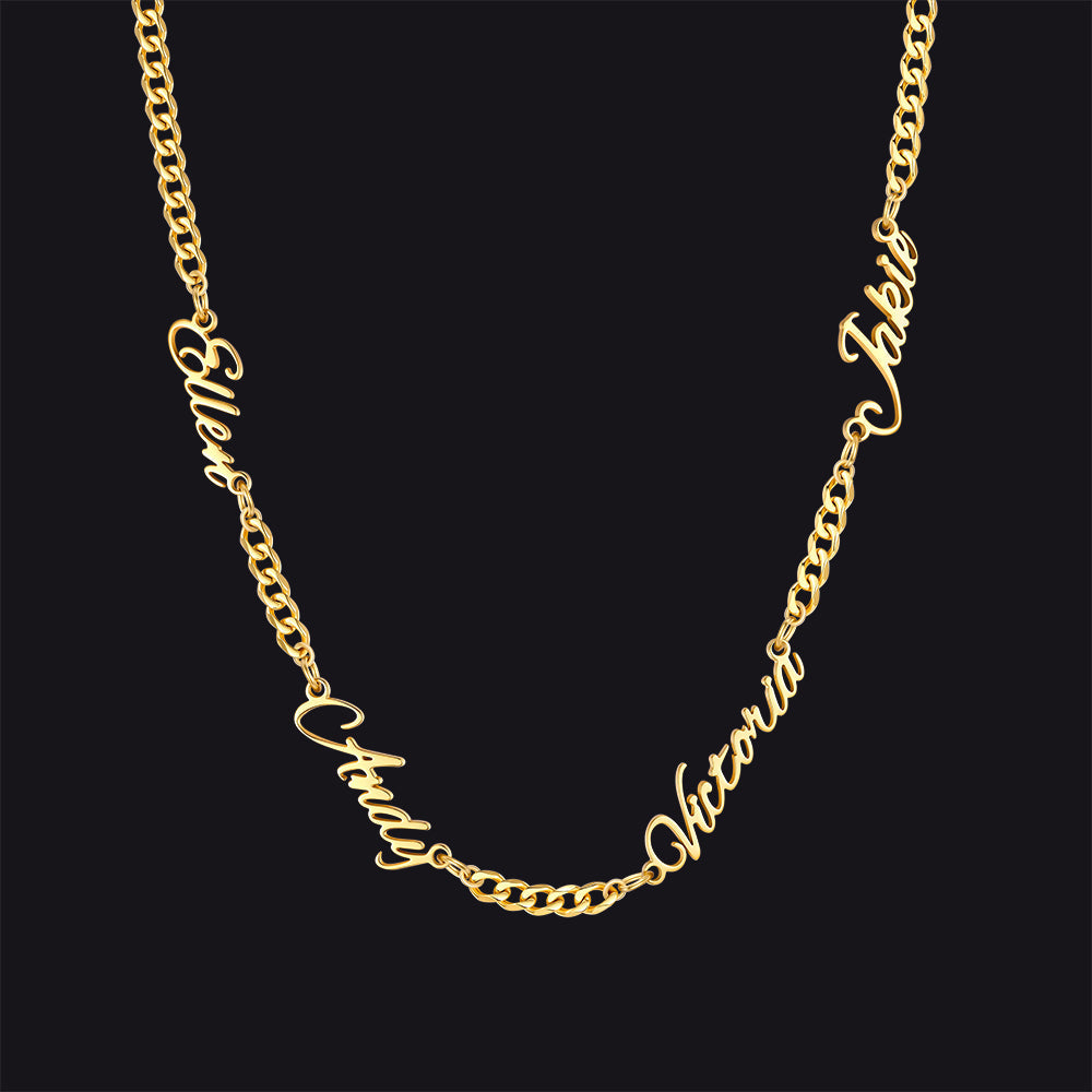 Customized Name Necklace With Cuban Link Chain for