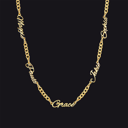 Customized Name Necklace With Cuban Link Chain for