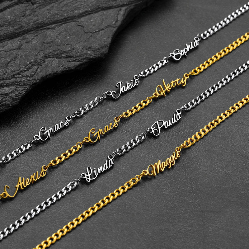 Customized Name Necklace With Cuban Link Chain for