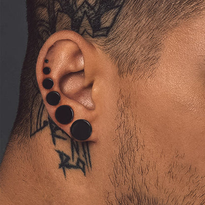 6 Pairs Punk Round Stud Earrings Set for