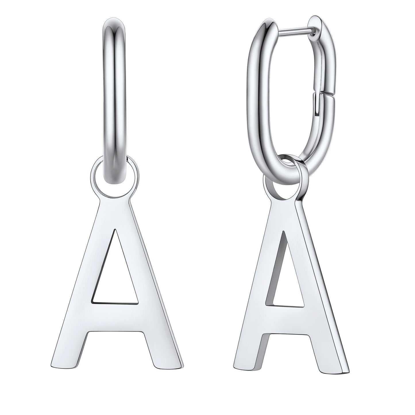 Hypoallergenic Initial Letter Dangle Earrings for