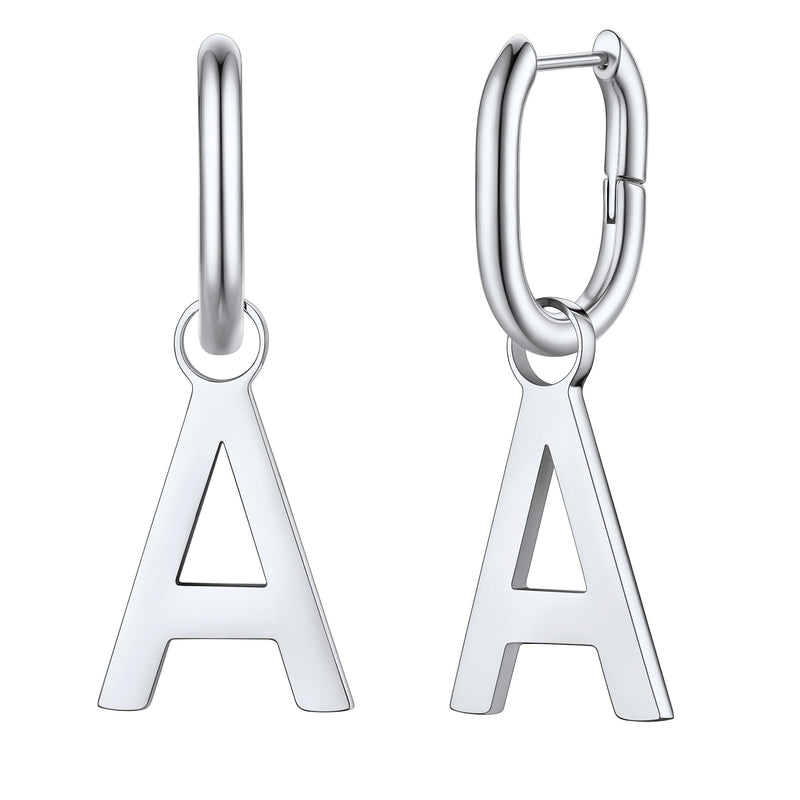 Hypoallergenic Initial Letter Dangle Earrings for
