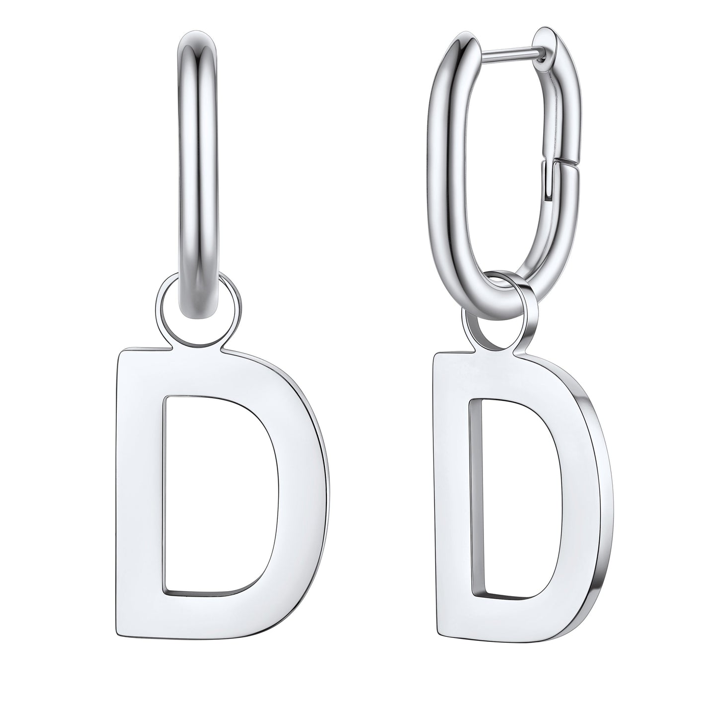 Hypoallergenic Initial Letter Dangle Earrings for