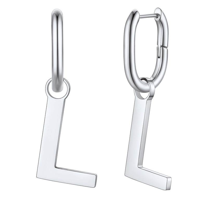 Hypoallergenic Initial Letter Dangle Earrings for