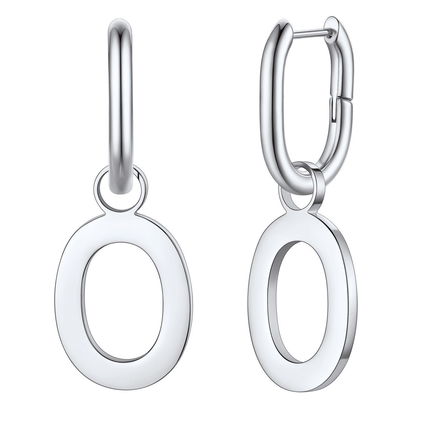 Hypoallergenic Initial Letter Dangle Earrings for
