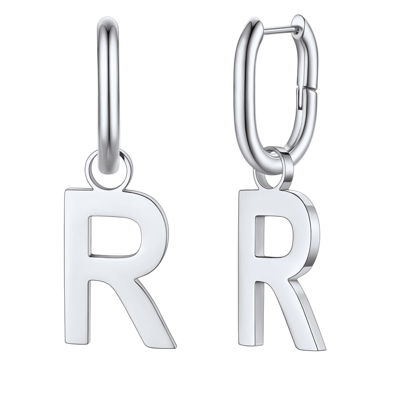 Hypoallergenic Initial Letter Dangle Earrings for