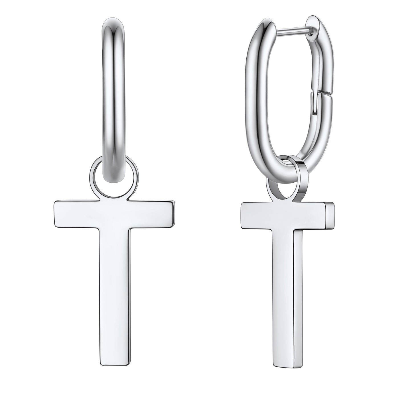Hypoallergenic Initial Letter Dangle Earrings for