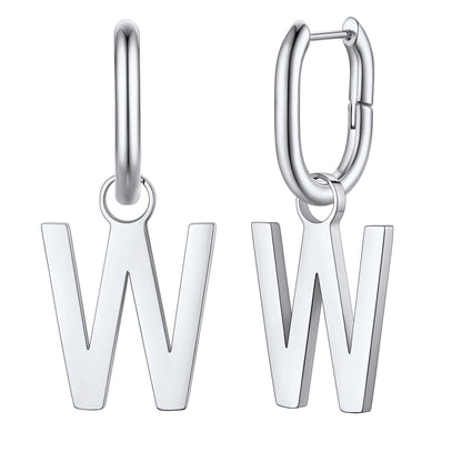 Hypoallergenic Initial Letter Dangle Earrings for