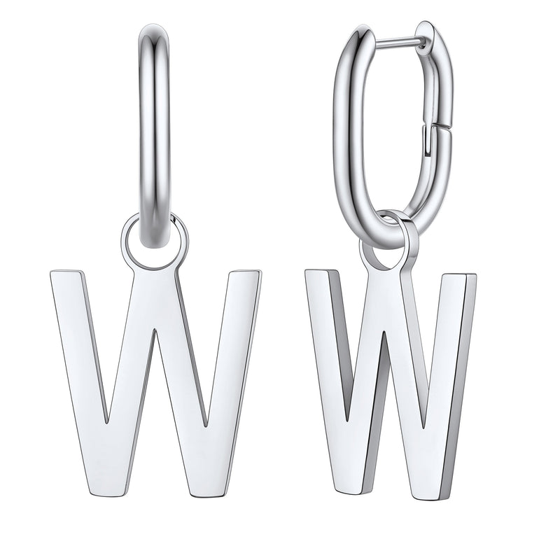 Hypoallergenic Initial Letter Dangle Earrings for