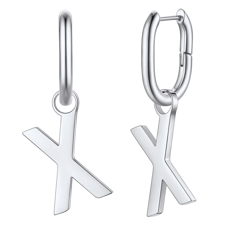 Hypoallergenic Initial Letter Dangle Earrings for