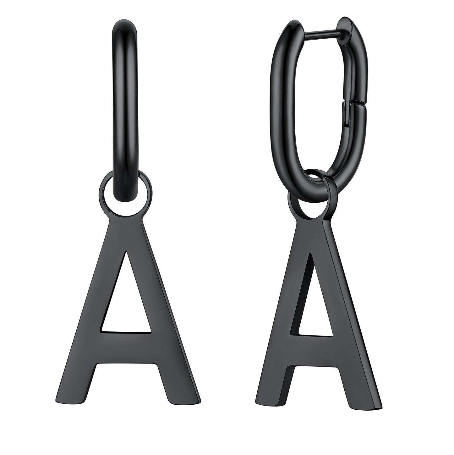 Hypoallergenic Initial Letter Dangle Earrings for