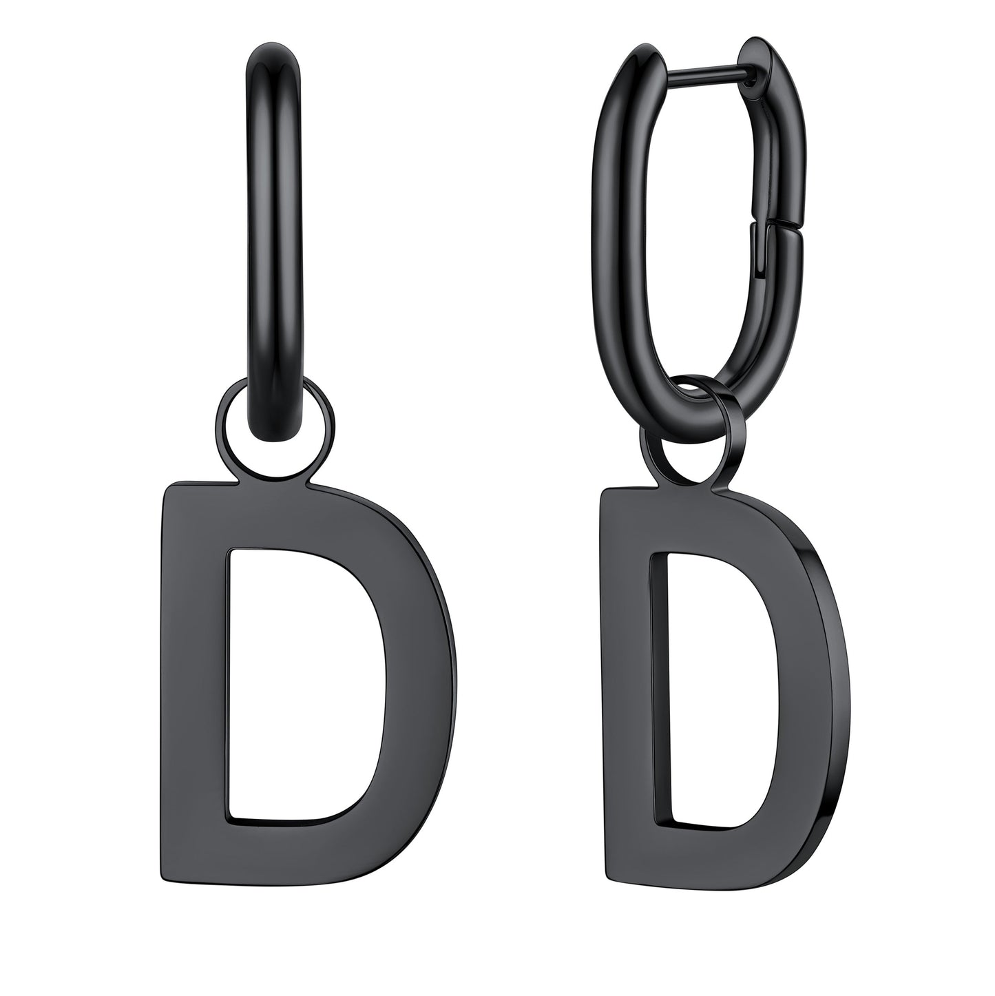 Hypoallergenic Initial Letter Dangle Earrings for