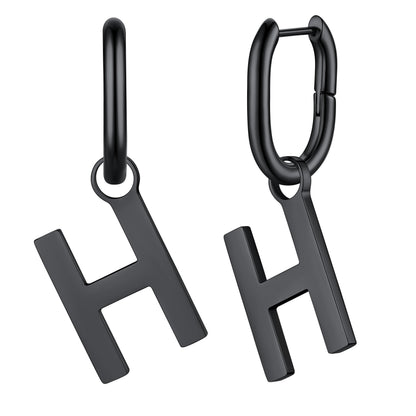 Hypoallergenic Initial Letter Dangle Earrings for