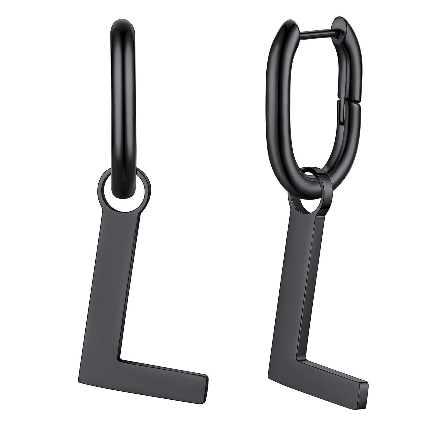 Hypoallergenic Initial Letter Dangle Earrings for