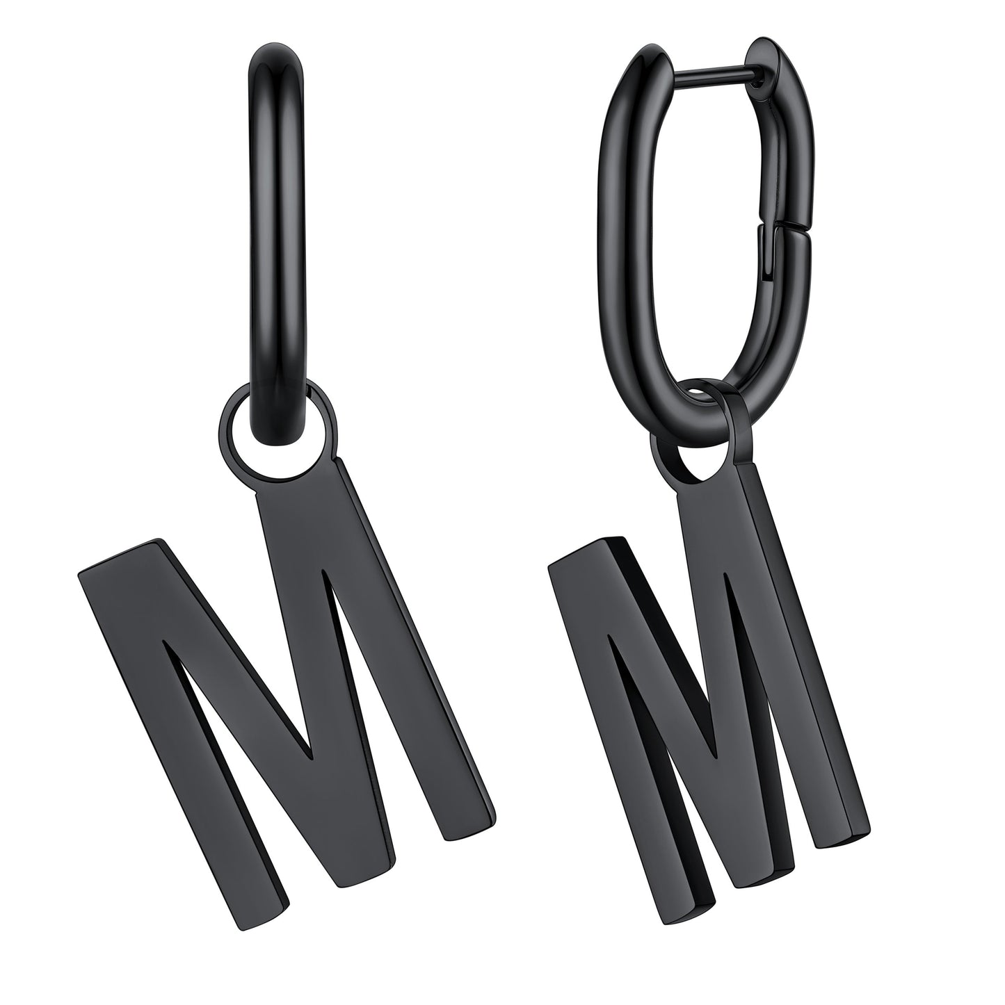 Hypoallergenic Initial Letter Dangle Earrings for