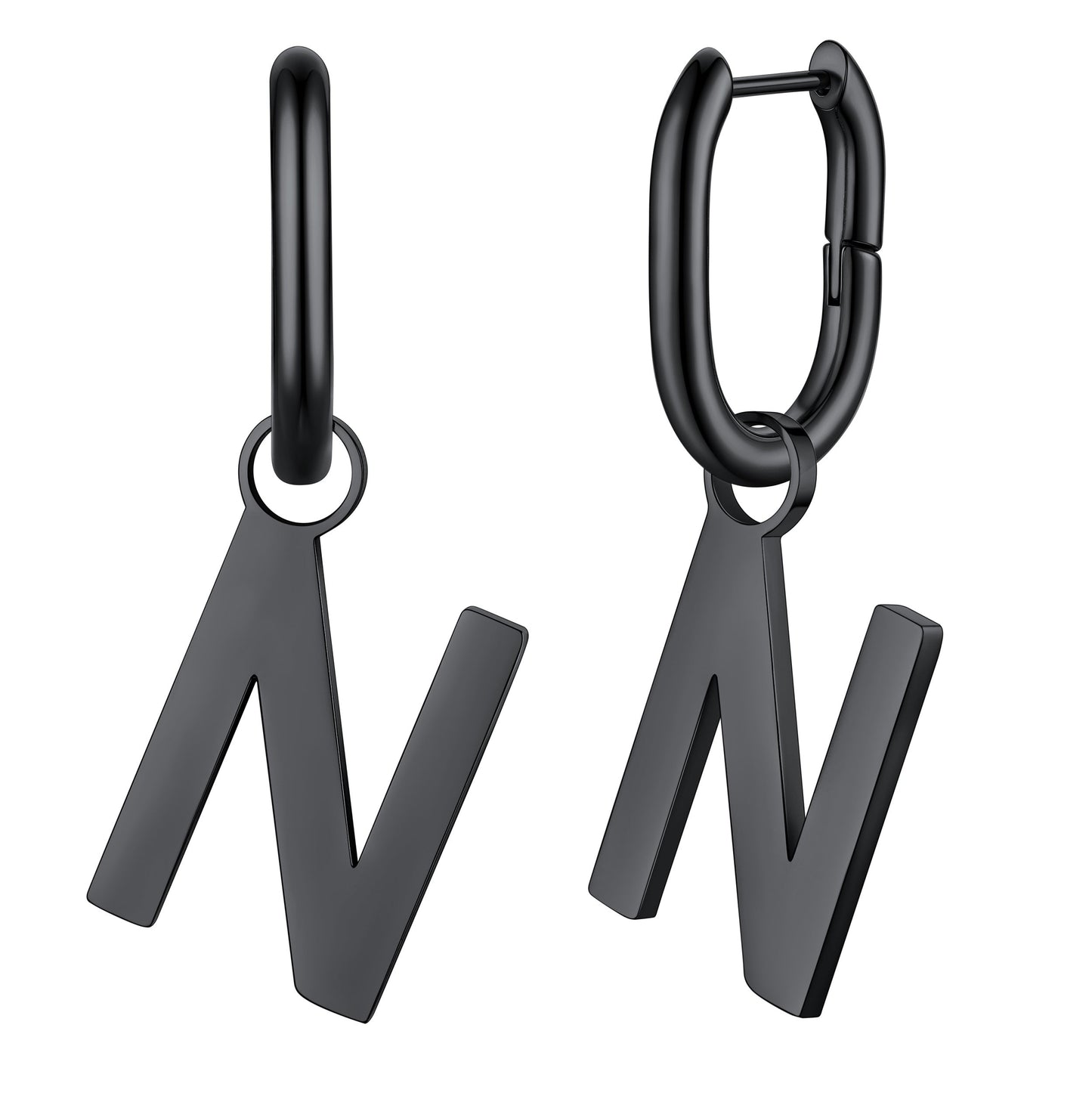 Hypoallergenic Initial Letter Dangle Earrings for