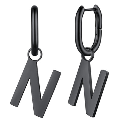 Hypoallergenic Initial Letter Dangle Earrings for