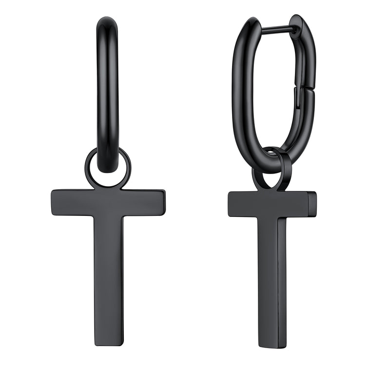 Hypoallergenic Initial Letter Dangle Earrings for
