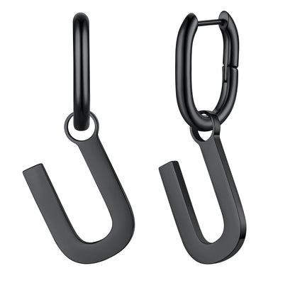 Hypoallergenic Initial Letter Dangle Earrings for