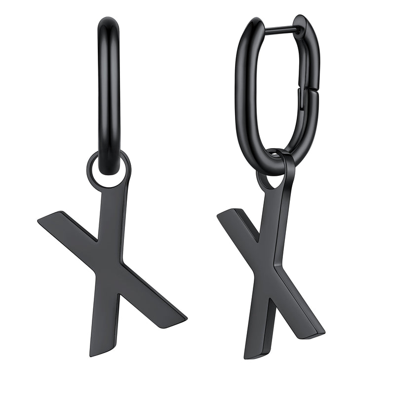 Hypoallergenic Initial Letter Dangle Earrings for
