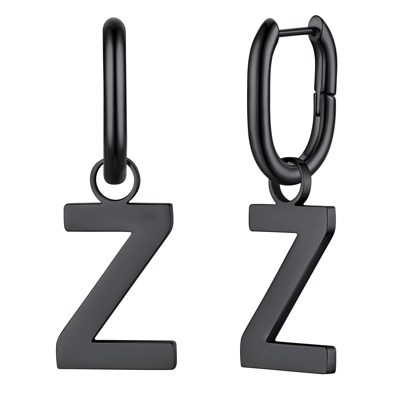 Hypoallergenic Initial Letter Dangle Earrings for