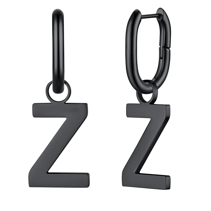 Hypoallergenic Initial Letter Dangle Earrings for