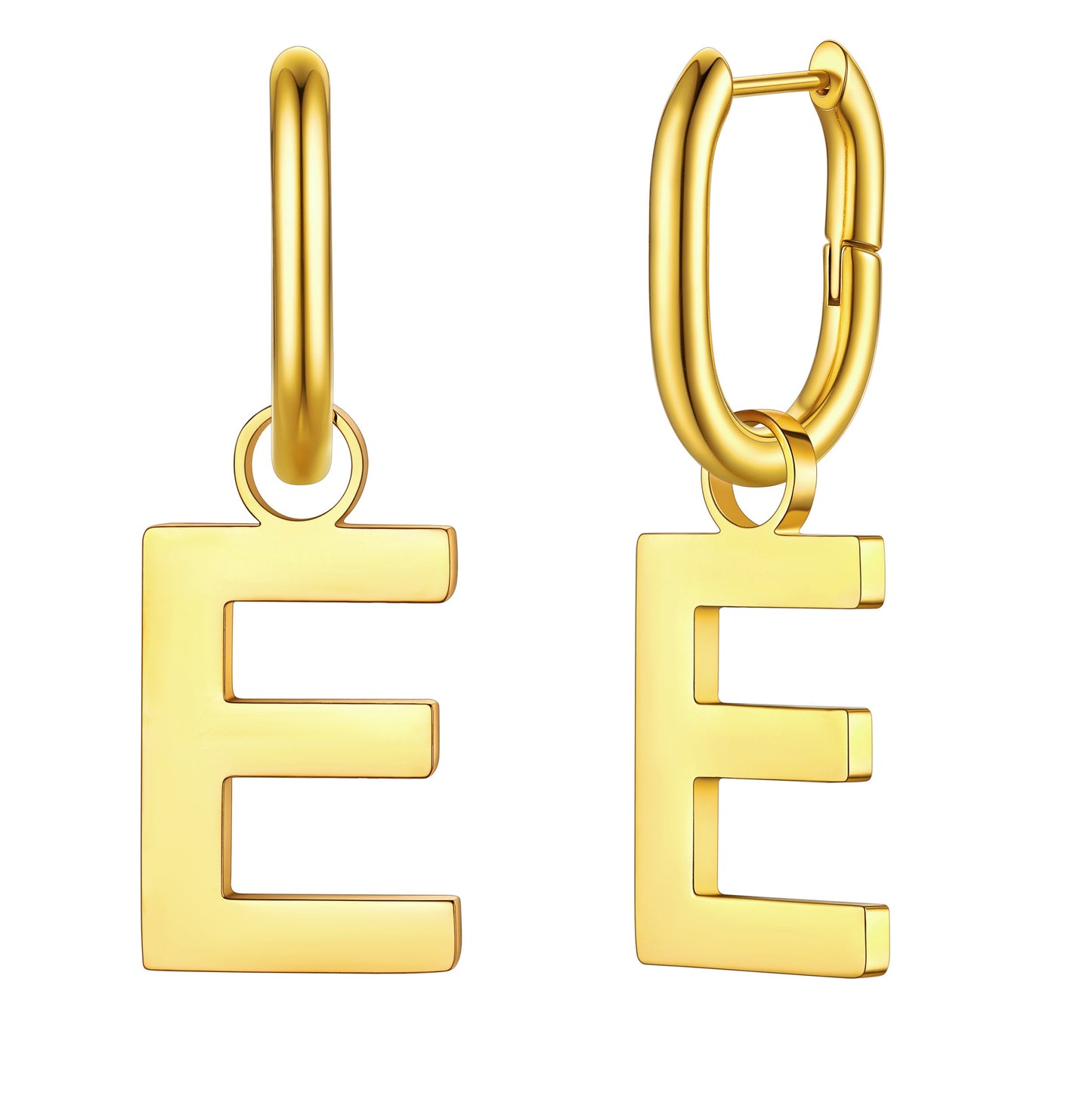 Hypoallergenic Initial Letter Dangle Earrings for