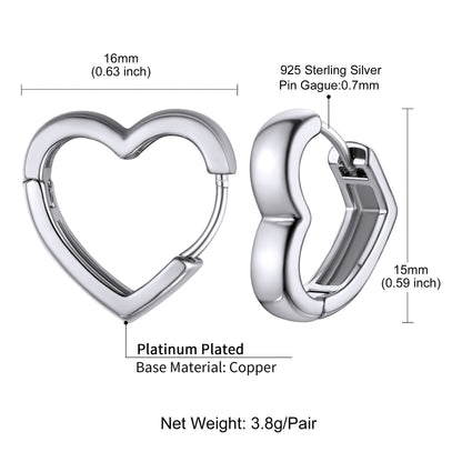 Dainty Heart-shaped Earrings for