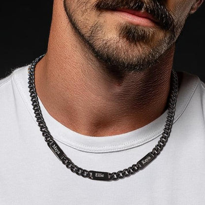 Customized Engraved Cuban Chain Name Link Necklace for