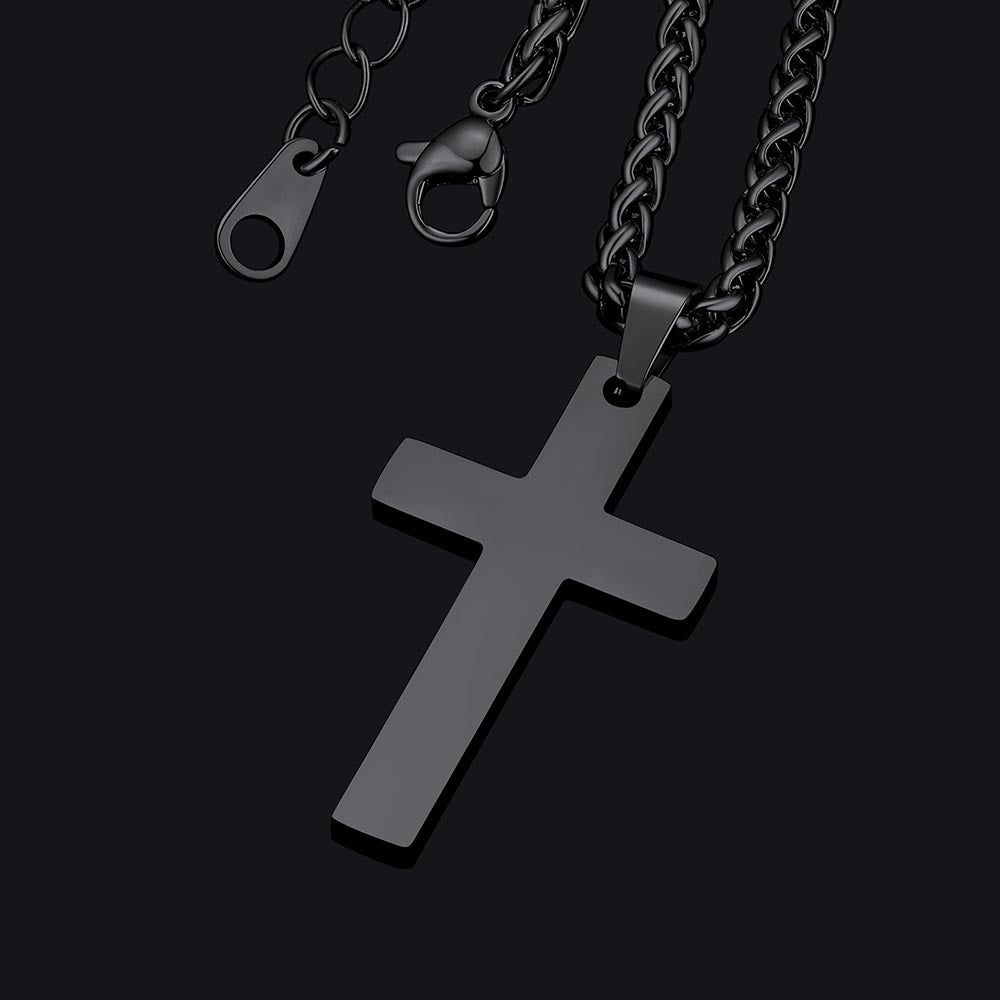Stainless Steel Cross Pendant Necklace for