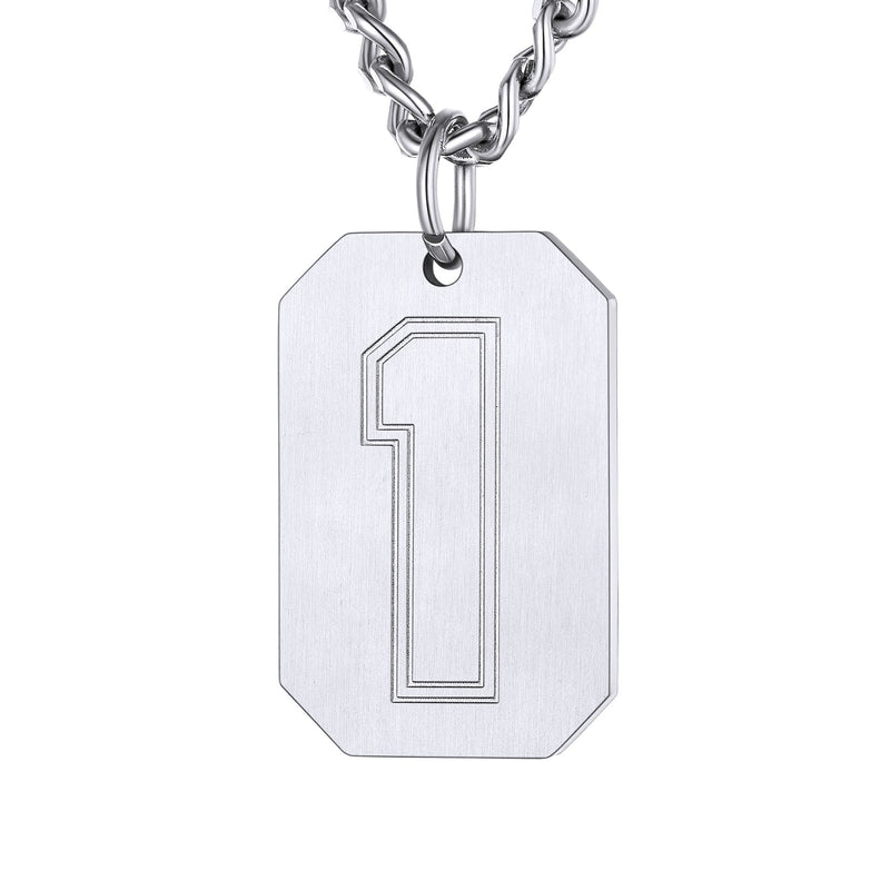 Custom Baseball Jersey Number Dog Tag Necklace for Sport