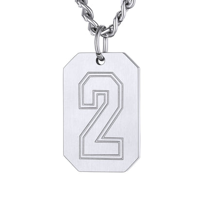 Custom Baseball Jersey Number Dog Tag Necklace for Sport
