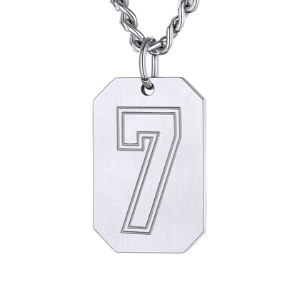Custom Baseball Jersey Number Dog Tag Necklace for Sport